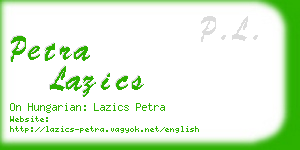 petra lazics business card